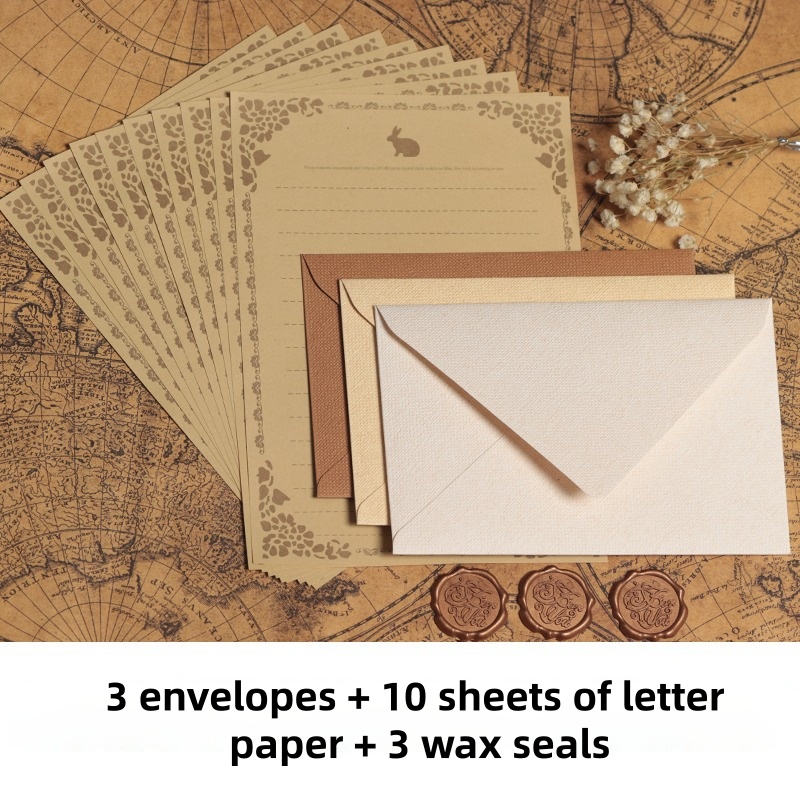 16PCS Vintage Linen Envelopes  - огляд і ціна Wax Seal Stamp Kit