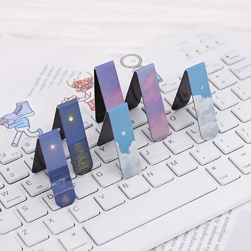 2Pcs Landscape Themed Magnetic - огляд і ціна Bookmark Magnetic Clip