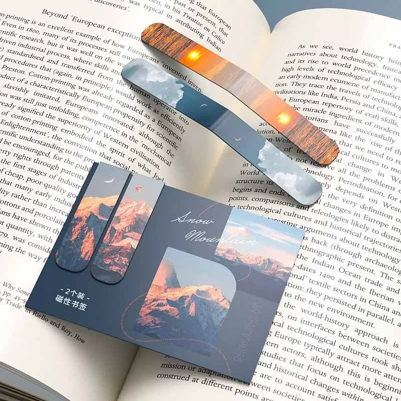 2pcs Landscape Themed Magnetic - огляд і ціна Bookmark Magnetic Clip