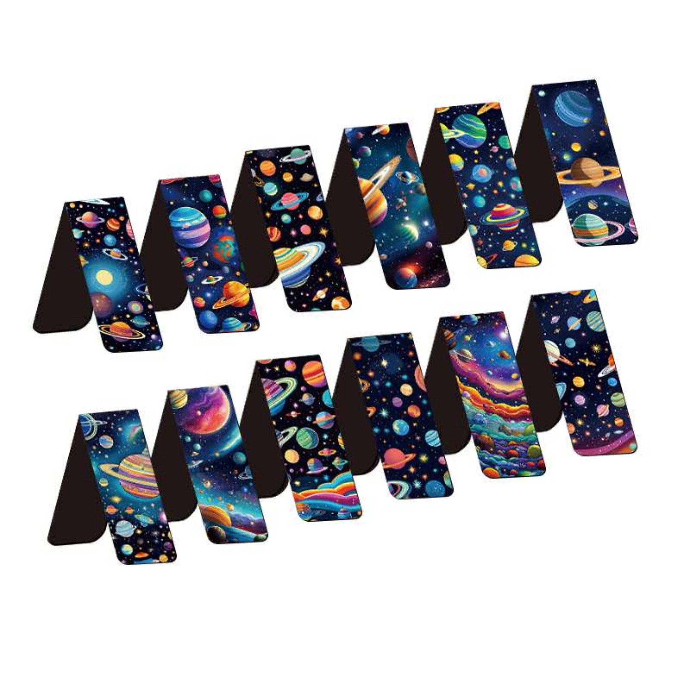 12pcs Space & Planet Themed Ma - огляд і ціна Bookmark Magnetic Clip