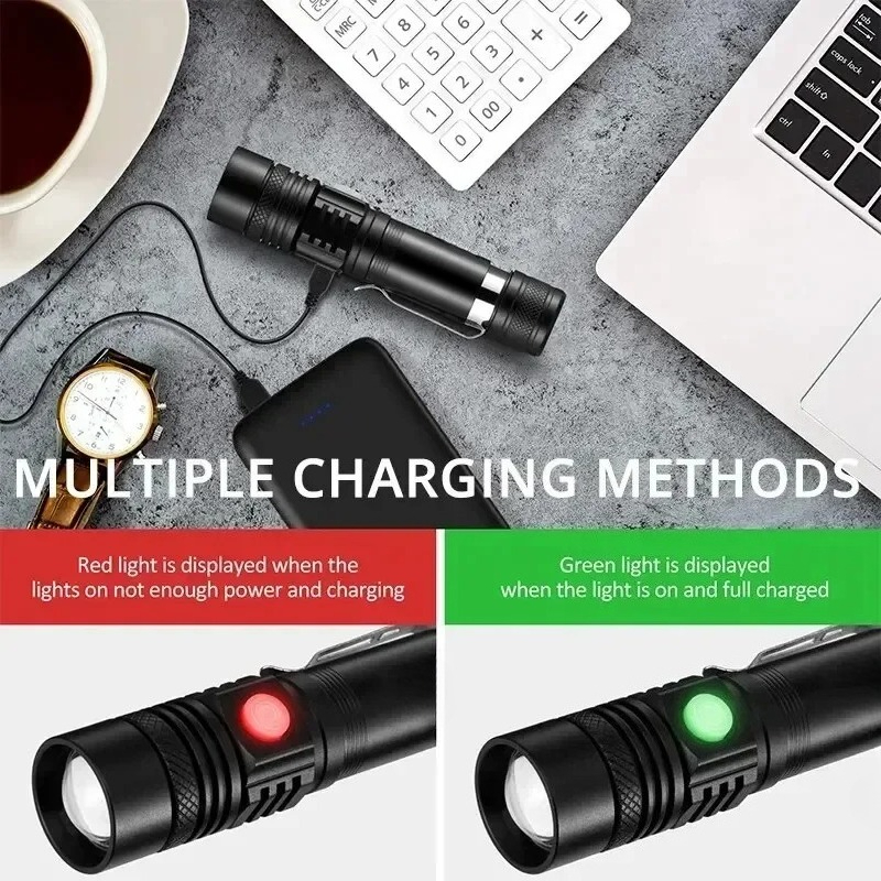 T6 LED Rechargeable Flashlight - огляд і ціна Stationery Supply