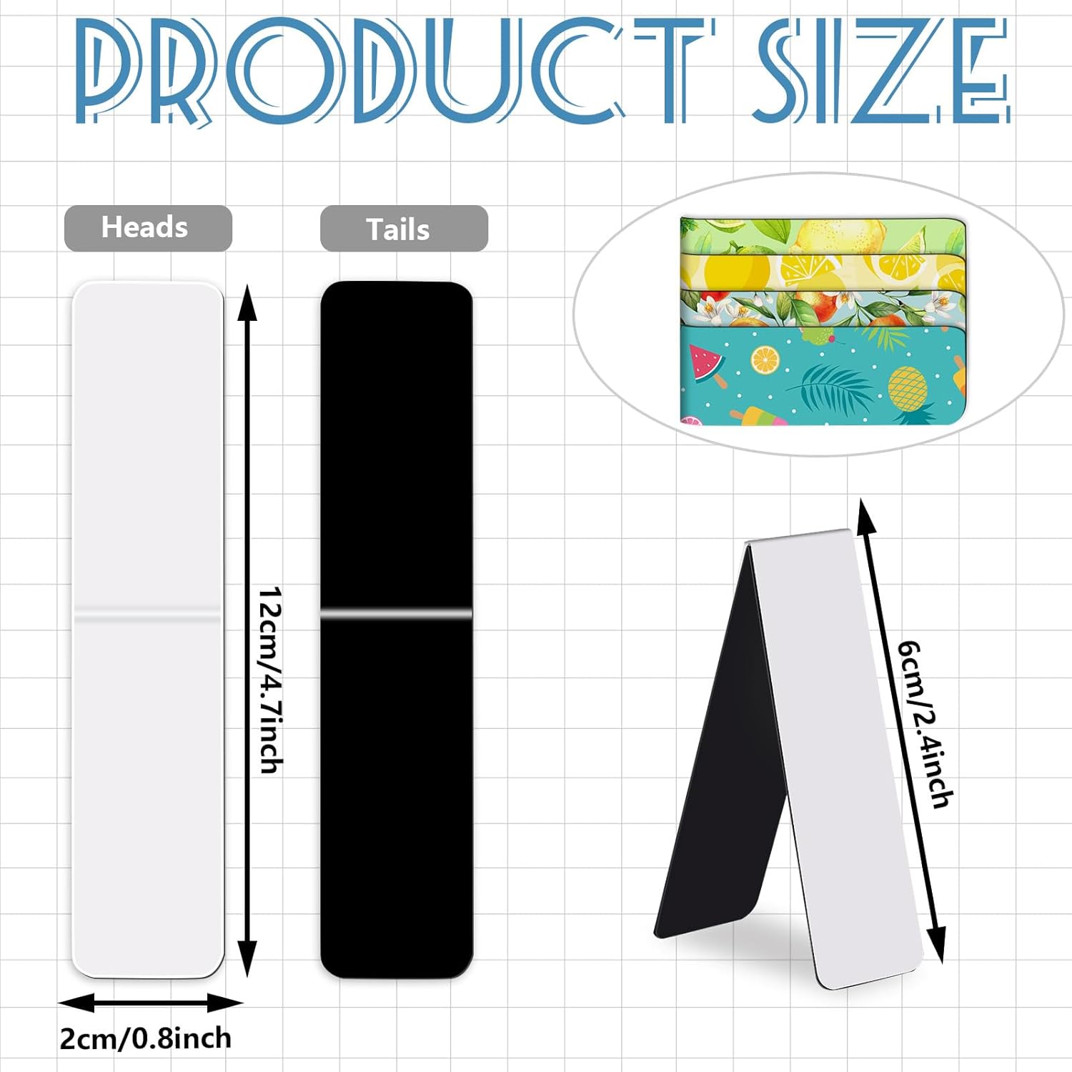 15PCS Blank Sublimation Magnet - огляд і ціна Bookmark Magnetic Clip