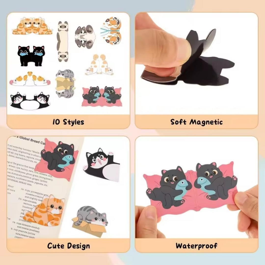 1set Creative Cat Pattern Magn - огляд і ціна Bookmark Magnetic Clip